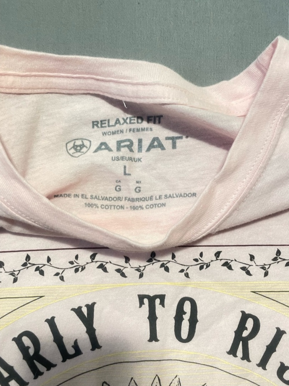 Ariat Light Pink Sunflower Tractor Graphic Tee - Picture 3 of 5